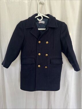 VINTAGE IMP Navy Double-Breasted Wool Coat
